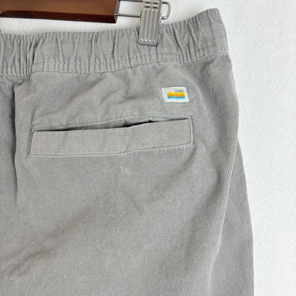 Vuori Corduroy Optimist Pants Shitake Gray Elastic Waist Casual Comfort Mens L - Picture 7 of 13